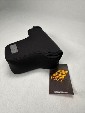 USA GEAR Black Neoprene Camera Case